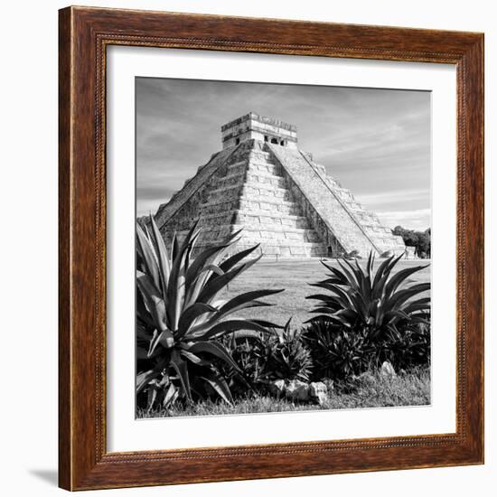 ¡Viva Mexico! Square Collection - Pyramid Chichen Itza VII-Philippe Hugonnard-Framed Photographic Print