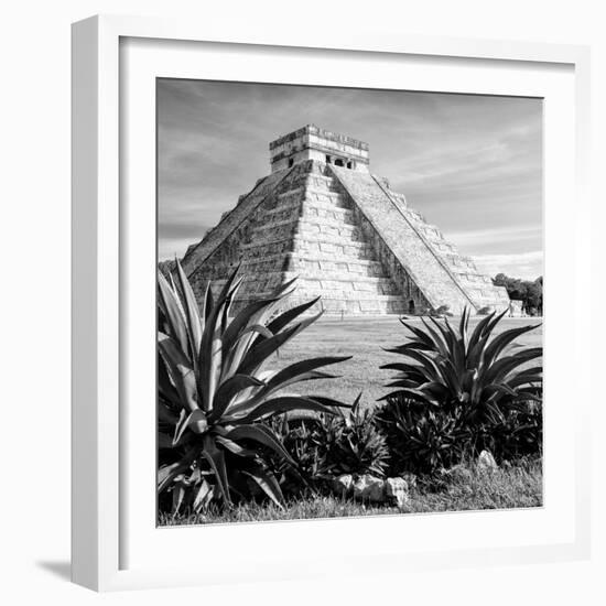 ¡Viva Mexico! Square Collection - Pyramid Chichen Itza VII-Philippe Hugonnard-Framed Photographic Print