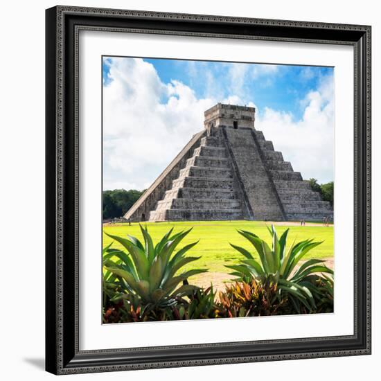 ¡Viva Mexico! Square Collection - Pyramid Chichen Itza VIII-Philippe Hugonnard-Framed Photographic Print