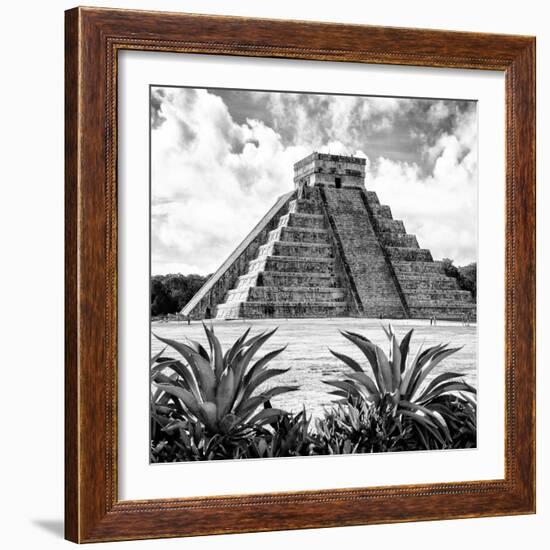 ¡Viva Mexico! Square Collection - Pyramid Chichen Itza X-Philippe Hugonnard-Framed Photographic Print