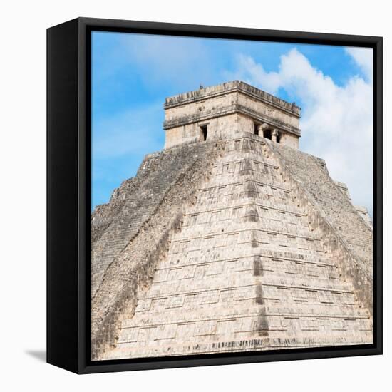 ¡Viva Mexico! Square Collection - Pyramid Chichen Itza-Philippe Hugonnard-Framed Premier Image Canvas