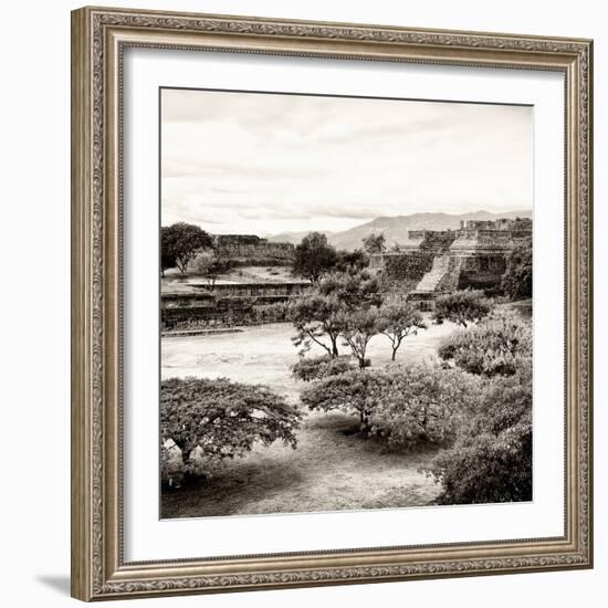 ¡Viva Mexico! Square Collection - Pyramid Maya of Monte Alban II-Philippe Hugonnard-Framed Photographic Print