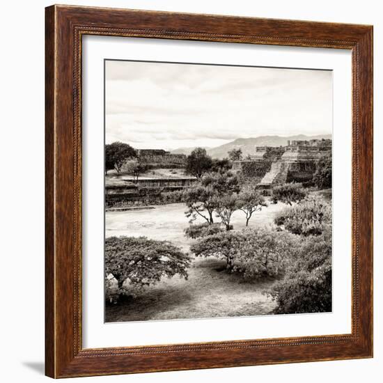 ¡Viva Mexico! Square Collection - Pyramid Maya of Monte Alban II-Philippe Hugonnard-Framed Photographic Print