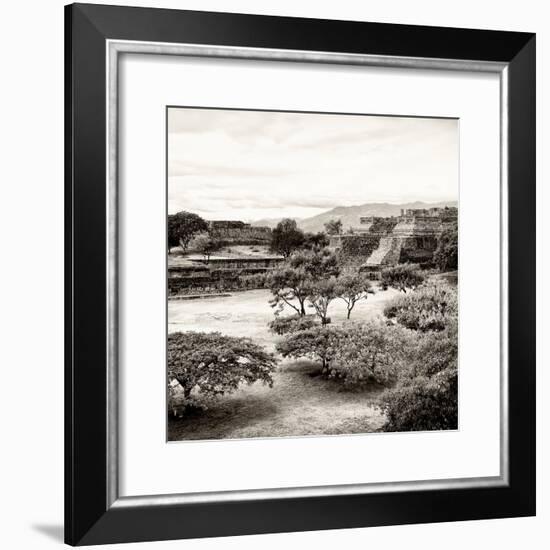 ¡Viva Mexico! Square Collection - Pyramid Maya of Monte Alban II-Philippe Hugonnard-Framed Photographic Print