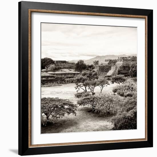 ¡Viva Mexico! Square Collection - Pyramid Maya of Monte Alban II-Philippe Hugonnard-Framed Photographic Print