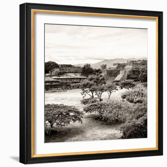 ¡Viva Mexico! Square Collection - Pyramid Maya of Monte Alban II-Philippe Hugonnard-Framed Photographic Print