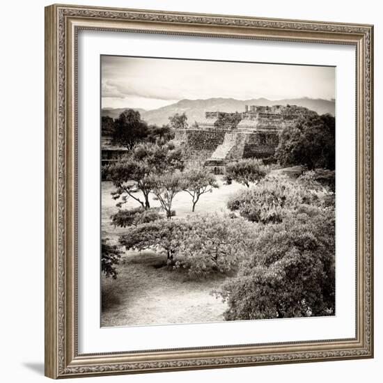 ¡Viva Mexico! Square Collection - Pyramid Maya of Monte Alban V-Philippe Hugonnard-Framed Photographic Print