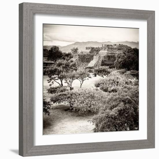 ¡Viva Mexico! Square Collection - Pyramid Maya of Monte Alban V-Philippe Hugonnard-Framed Photographic Print