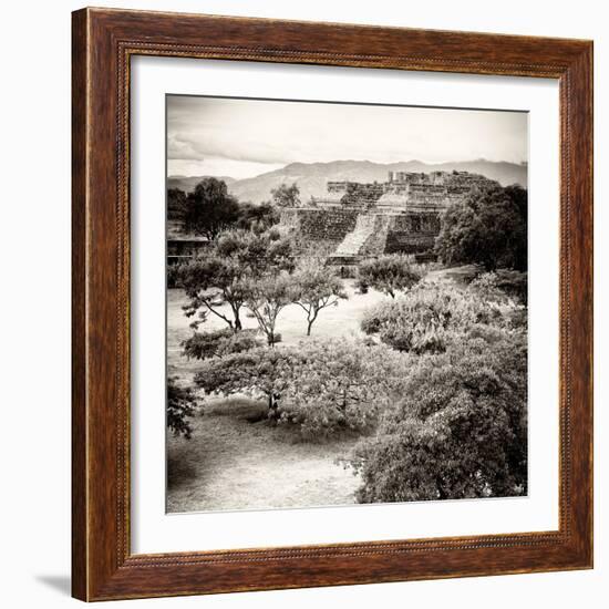 ¡Viva Mexico! Square Collection - Pyramid Maya of Monte Alban V-Philippe Hugonnard-Framed Photographic Print
