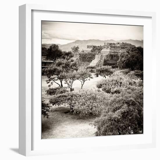 ¡Viva Mexico! Square Collection - Pyramid Maya of Monte Alban V-Philippe Hugonnard-Framed Photographic Print