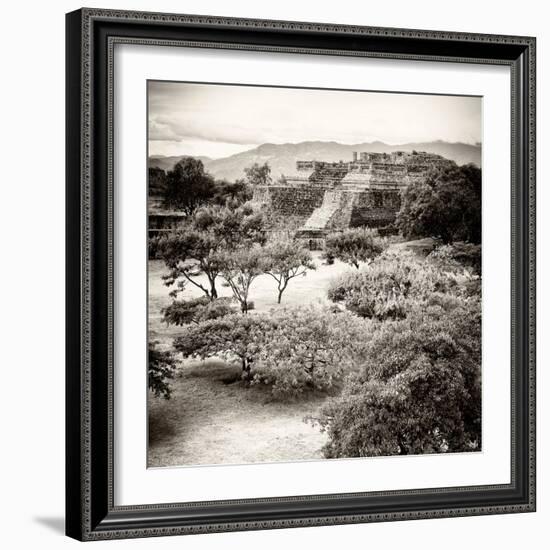 ¡Viva Mexico! Square Collection - Pyramid Maya of Monte Alban V-Philippe Hugonnard-Framed Photographic Print