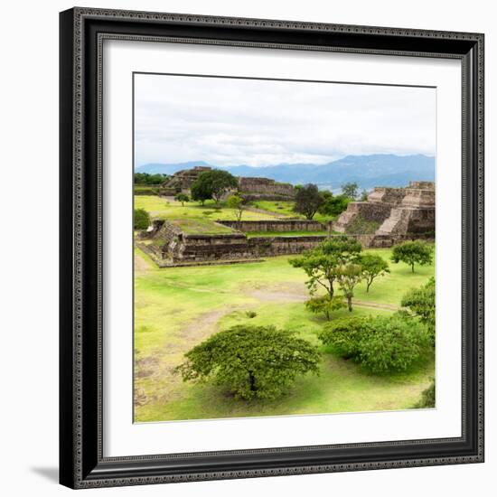 ¡Viva Mexico! Square Collection - Pyramid Maya of Monte Alban VII-Philippe Hugonnard-Framed Photographic Print