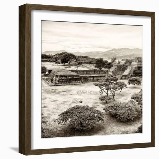 ¡Viva Mexico! Square Collection - Pyramid Maya of Monte Alban VIII-Philippe Hugonnard-Framed Photographic Print