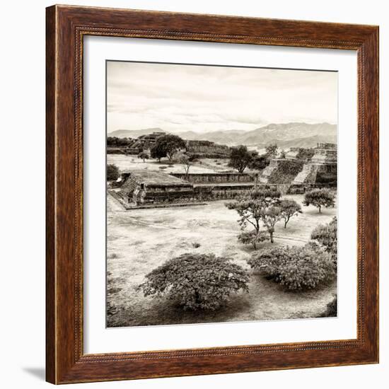 ¡Viva Mexico! Square Collection - Pyramid Maya of Monte Alban VIII-Philippe Hugonnard-Framed Photographic Print