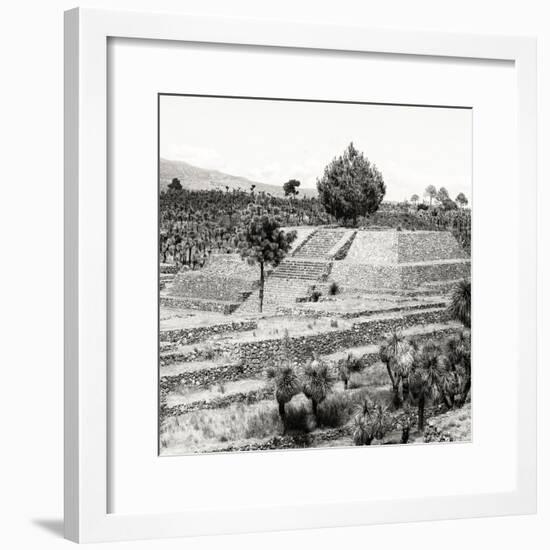 ¡Viva Mexico! Square Collection - Pyramid of Cantona Archaeological Ruins VI-Philippe Hugonnard-Framed Photographic Print