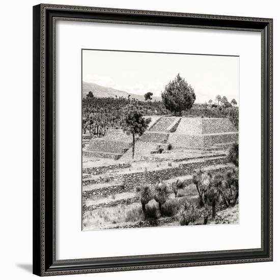 ¡Viva Mexico! Square Collection - Pyramid of Cantona Archaeological Ruins VI-Philippe Hugonnard-Framed Photographic Print