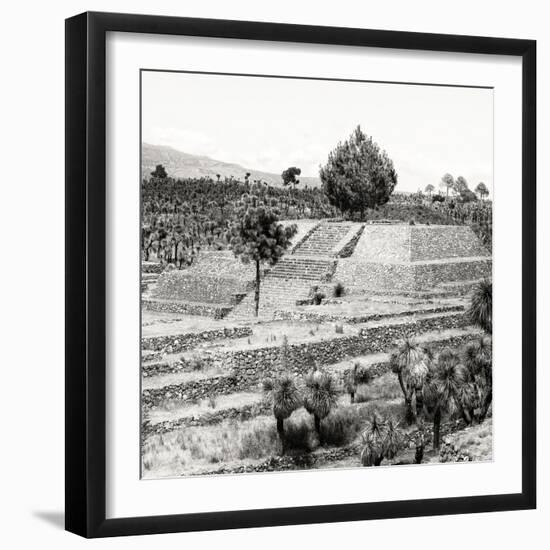 ¡Viva Mexico! Square Collection - Pyramid of Cantona Archaeological Ruins VI-Philippe Hugonnard-Framed Photographic Print