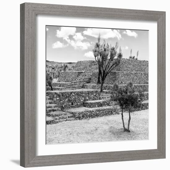 ¡Viva Mexico! Square Collection - Pyramid of Cantona III-Philippe Hugonnard-Framed Photographic Print