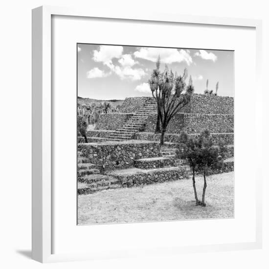 ¡Viva Mexico! Square Collection - Pyramid of Cantona III-Philippe Hugonnard-Framed Photographic Print