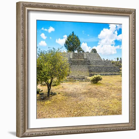 ¡Viva Mexico! Square Collection - Pyramid of Cantona-Philippe Hugonnard-Framed Photographic Print