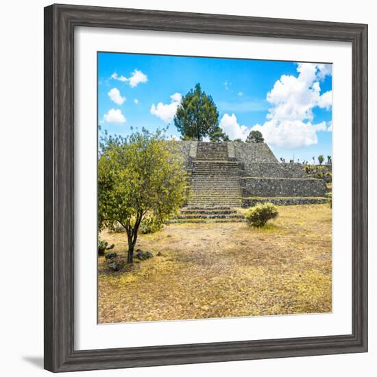 ¡Viva Mexico! Square Collection - Pyramid of Cantona-Philippe Hugonnard-Framed Photographic Print