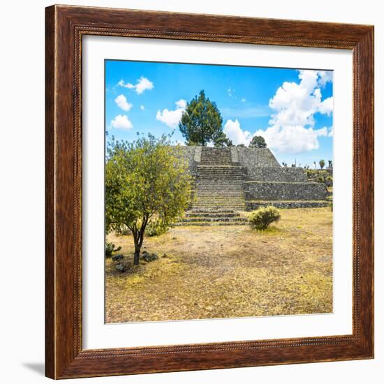 ¡Viva Mexico! Square Collection - Pyramid of Cantona-Philippe Hugonnard-Framed Photographic Print