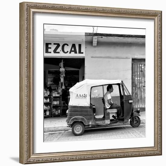 ¡Viva Mexico! Square Collection - Red Tuk Tuk II-Philippe Hugonnard-Framed Photographic Print