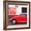 ¡Viva Mexico! Square Collection - Red VW Beetle Car and American Graffiti-Philippe Hugonnard-Framed Photographic Print