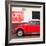 ¡Viva Mexico! Square Collection - Red VW Beetle Car and American Graffiti-Philippe Hugonnard-Framed Photographic Print