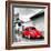 ¡Viva Mexico! Square Collection - Red VW Beetle Car in San Cristobal de Las Casas-Philippe Hugonnard-Framed Photographic Print