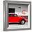 ¡Viva Mexico! Square Collection - Red VW Beetle Car & Peace Symbol-Philippe Hugonnard-Framed Photographic Print
