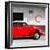 ¡Viva Mexico! Square Collection - Red VW Beetle Car & Peace Symbol-Philippe Hugonnard-Framed Photographic Print