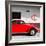 ¡Viva Mexico! Square Collection - Red VW Beetle Car & Peace Symbol-Philippe Hugonnard-Framed Photographic Print