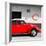 ¡Viva Mexico! Square Collection - Red VW Beetle Car & Peace Symbol-Philippe Hugonnard-Framed Photographic Print