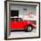 ¡Viva Mexico! Square Collection - Red VW Beetle Car & Peace Symbol-Philippe Hugonnard-Framed Photographic Print