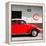 ¡Viva Mexico! Square Collection - Red VW Beetle Car & Peace Symbol-Philippe Hugonnard-Framed Premier Image Canvas