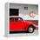 ¡Viva Mexico! Square Collection - Red VW Beetle Car & Peace Symbol-Philippe Hugonnard-Framed Premier Image Canvas