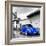 ¡Viva Mexico! Square Collection - Royal Blue VW Beetle Car in San Cristobal de Las Casas-Philippe Hugonnard-Framed Photographic Print
