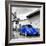 ¡Viva Mexico! Square Collection - Royal Blue VW Beetle Car in San Cristobal de Las Casas-Philippe Hugonnard-Framed Photographic Print