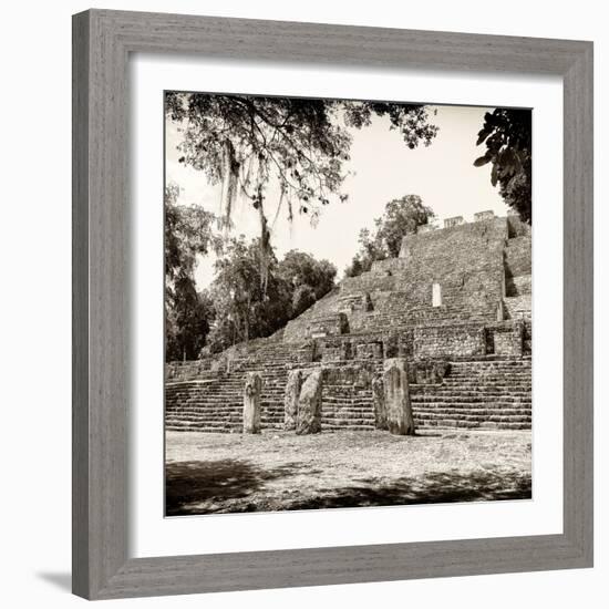 ¡Viva Mexico! Square Collection - Ruins of the ancient Mayan City of Calakmul-Philippe Hugonnard-Framed Photographic Print