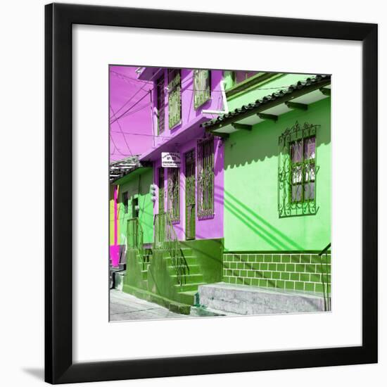 Viva Mexico Square Collection San Cristobal Color Houses Ii Photographic Print By Philippe Hugonnard Art Com