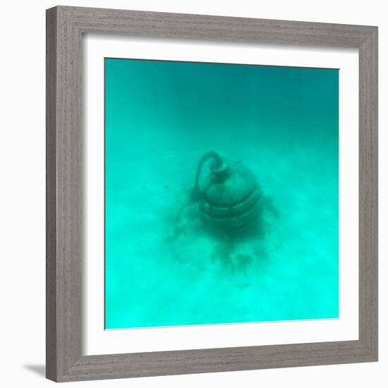 ¡Viva Mexico! Square Collection - Sculptures at bottom of sea in Cancun II-Philippe Hugonnard-Framed Photographic Print