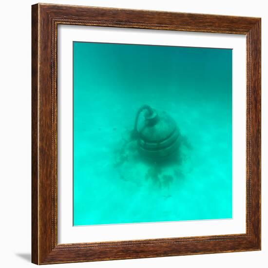 ¡Viva Mexico! Square Collection - Sculptures at bottom of sea in Cancun II-Philippe Hugonnard-Framed Photographic Print