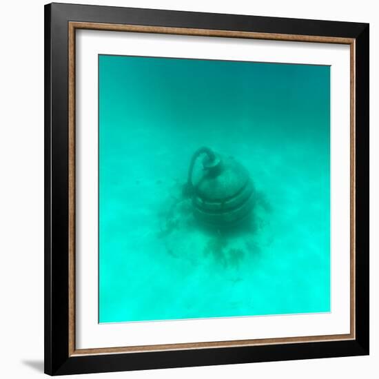 ¡Viva Mexico! Square Collection - Sculptures at bottom of sea in Cancun II-Philippe Hugonnard-Framed Photographic Print