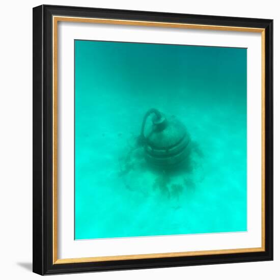 ¡Viva Mexico! Square Collection - Sculptures at bottom of sea in Cancun II-Philippe Hugonnard-Framed Photographic Print