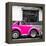 ¡Viva Mexico! Square Collection - Small Deep Pink VW Beetle Car-Philippe Hugonnard-Framed Premier Image Canvas