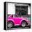 ¡Viva Mexico! Square Collection - Small Deep Pink VW Beetle Car-Philippe Hugonnard-Framed Premier Image Canvas