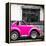 ¡Viva Mexico! Square Collection - Small Deep Pink VW Beetle Car-Philippe Hugonnard-Framed Premier Image Canvas