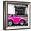 ¡Viva Mexico! Square Collection - Small Deep Pink VW Beetle Car-Philippe Hugonnard-Framed Photographic Print