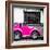 ¡Viva Mexico! Square Collection - Small Deep Pink VW Beetle Car-Philippe Hugonnard-Framed Photographic Print